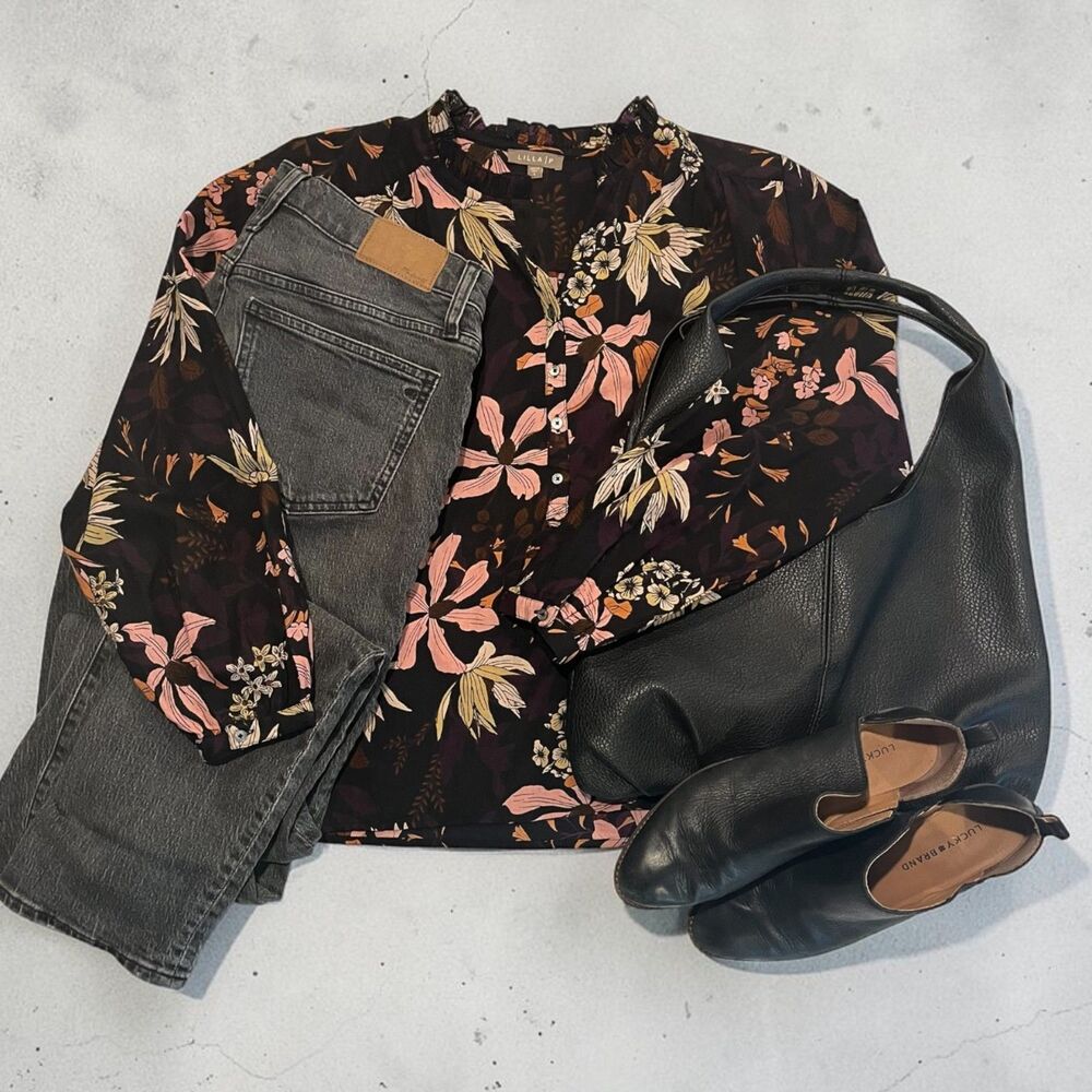 100% Cotton Lilla P Floral Blouse
